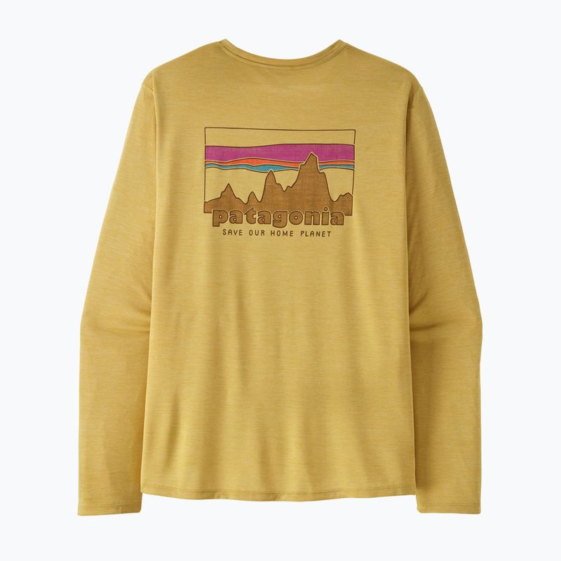 Herren-Langarmshirt Patagonia Capilene Cool Daily - '73 Skyline limestone yellow/light limestone yellow c-dye 2