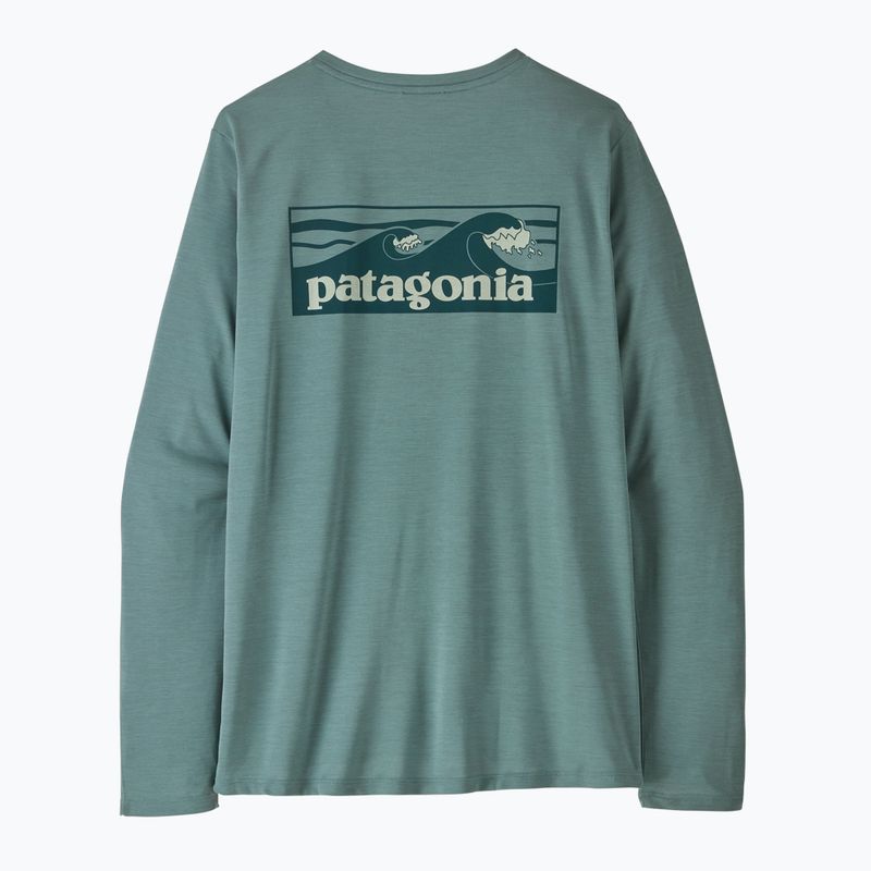 Damen-Langarmshirt Patagonia Capilene Cool Daily Shirt - Boardshort Logo blue sage/light blue sage x-dye 5