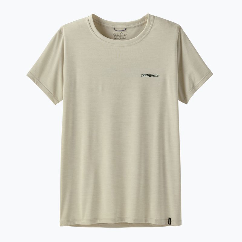 Shirt Damen Patagonia Capilene Cool Daily Shirt - Boardshort Logo dyno white 5
