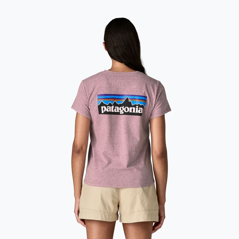 Shirt Damen Patagonia P-6 Logo Responsibili-Tee qulet violet 3