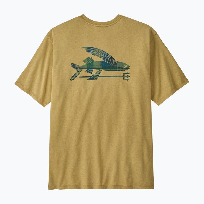 Shirt Herren Patagonia Flying Fish Responsibili Tee limestone yellow/heritage fitz 5