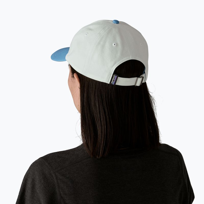 Basecap Patagonia P-6 Label Trad birch white w/shore blue 3