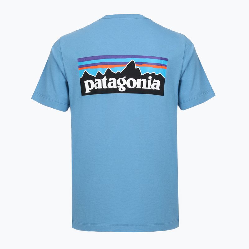 Herren T-Shirt Patagonia P-6 Shore blue logo 2
