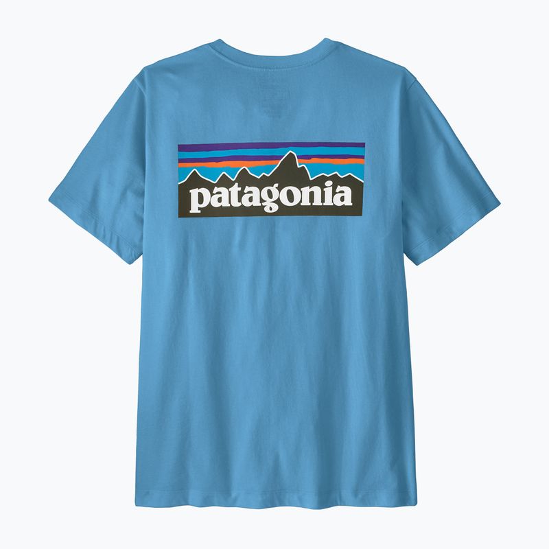 Herren T-Shirt Patagonia P-6 Shore blue logo