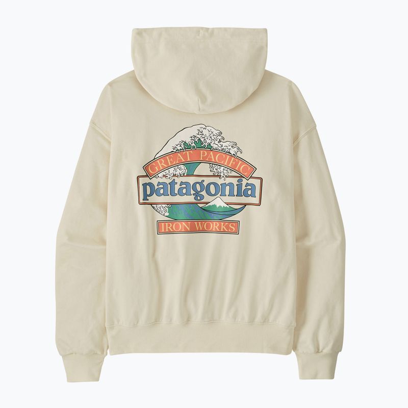 Herrenpullover Patagonia Great Waves Daily Hoody wool white 2