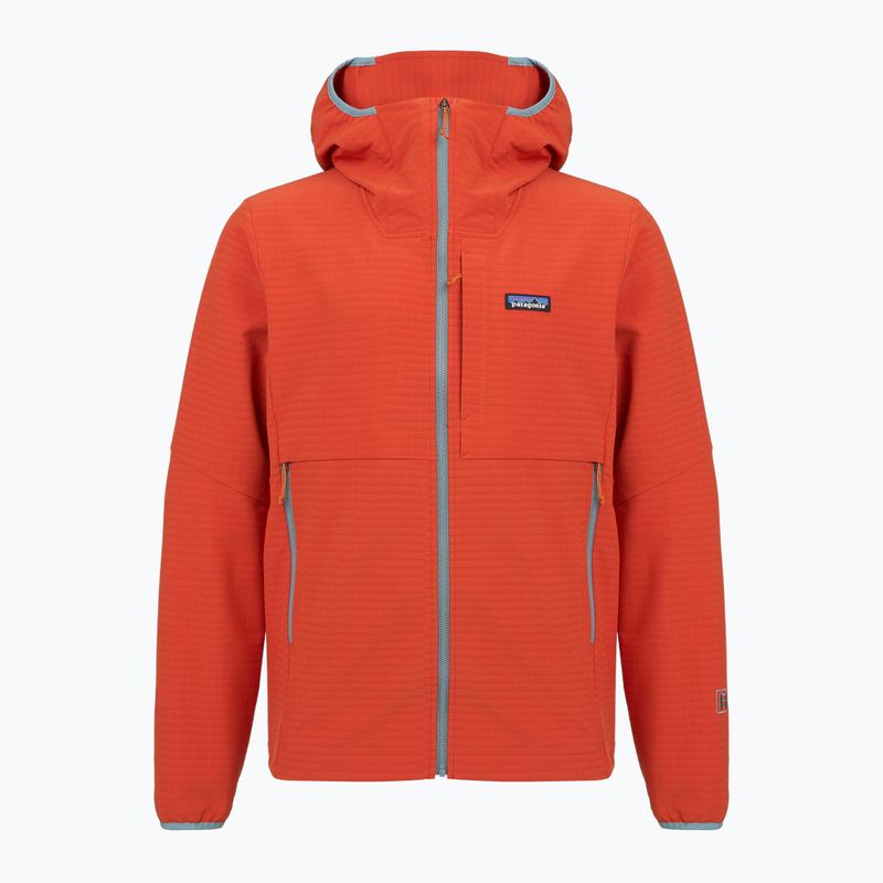 Softshell Jacke Herren Patagonia R1 TechFace Hoody hot ember