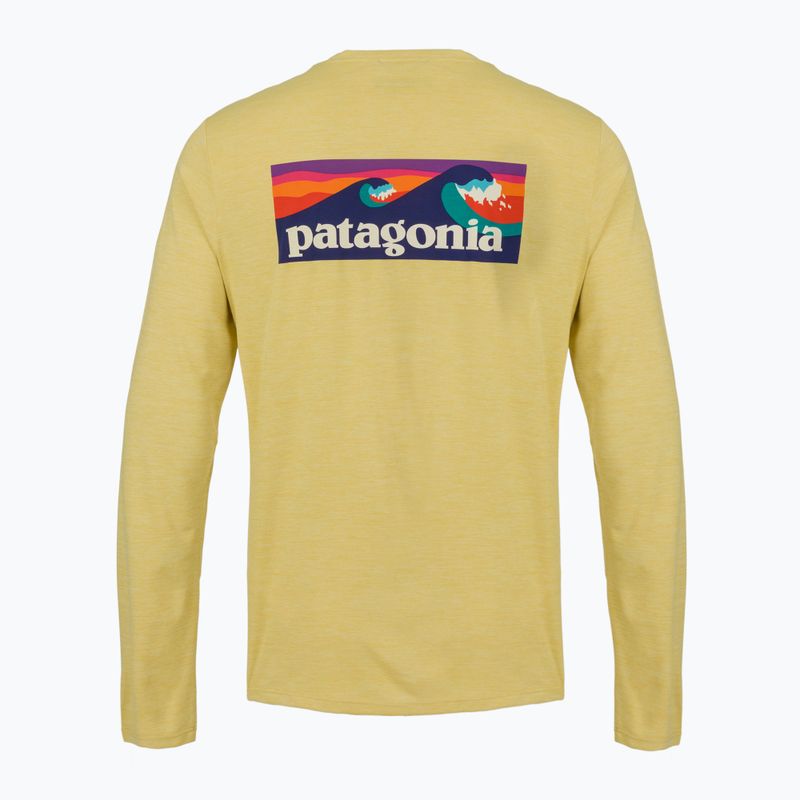 Longsleeve Herren Patagonia Cap Cool Daily Boardshort Logo LS limestone yellow - Light Limestone yellow x-dye 2