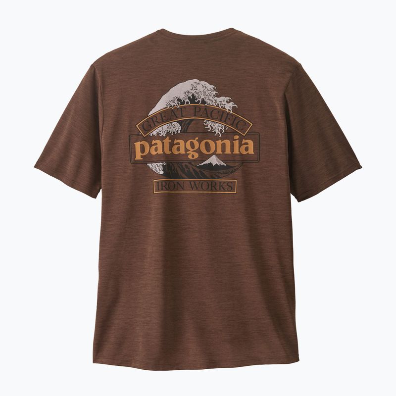 Herren-Shirt Patagonia Cap Cool Daily Great Waves berm brown - light berm brown x-dye 2