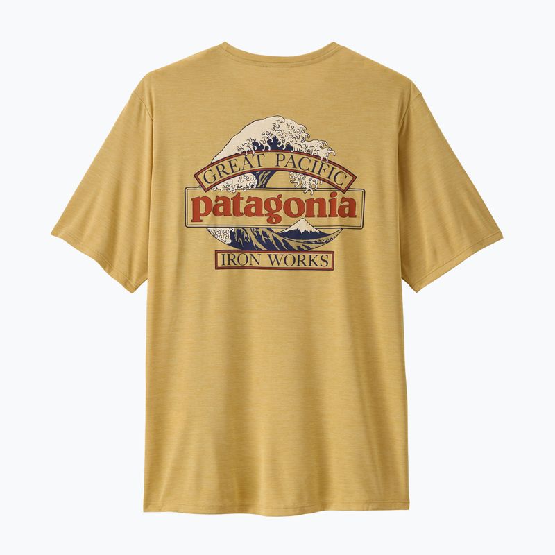Herren-Shirt Patagonia Cap Cool Daily Great Waves limestone yellow - light limestone yellow x-dye 2