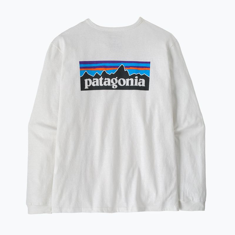 Damen-Longsleeve Patagonia P-6 Logo Responsibili-Tee LS fiber white 2