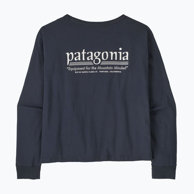 Damen-Longsleeve Patagonia Hut Tripper Easy Cut smolder blue 2