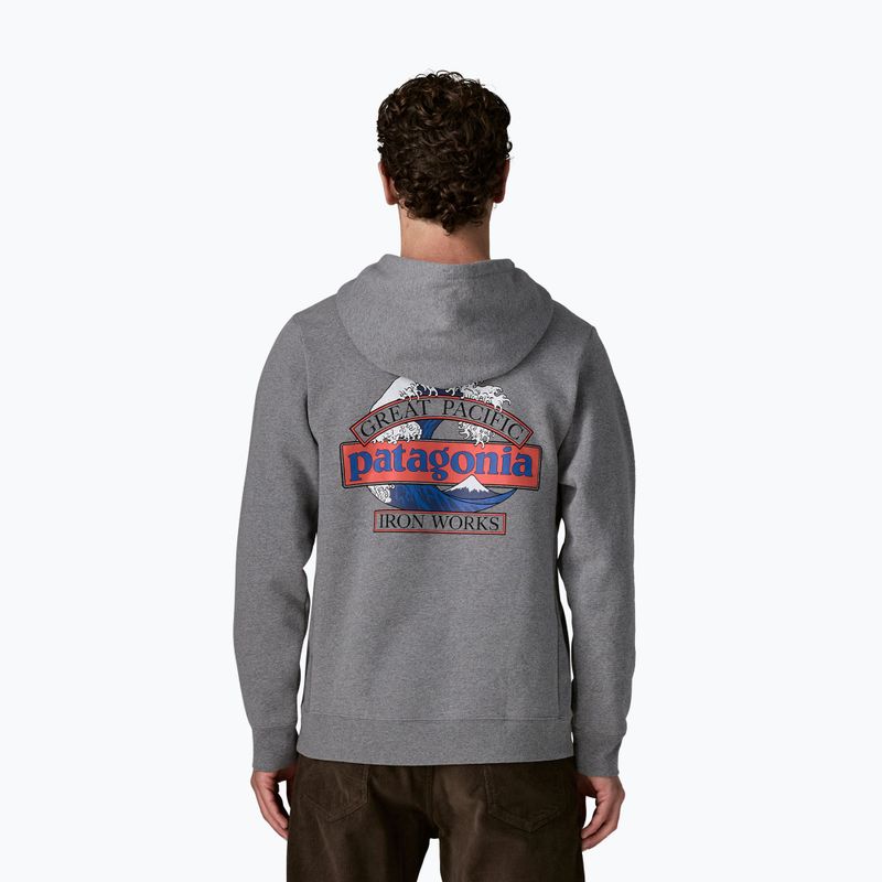 Herrenpullover Patagonia Great Waves Uprisal Hoody gravel heather 2