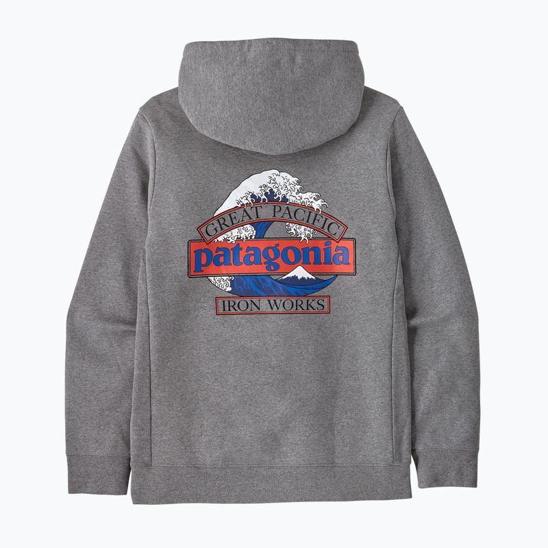Herrenpullover Patagonia Great Waves Uprisal Hoody gravel heather 4