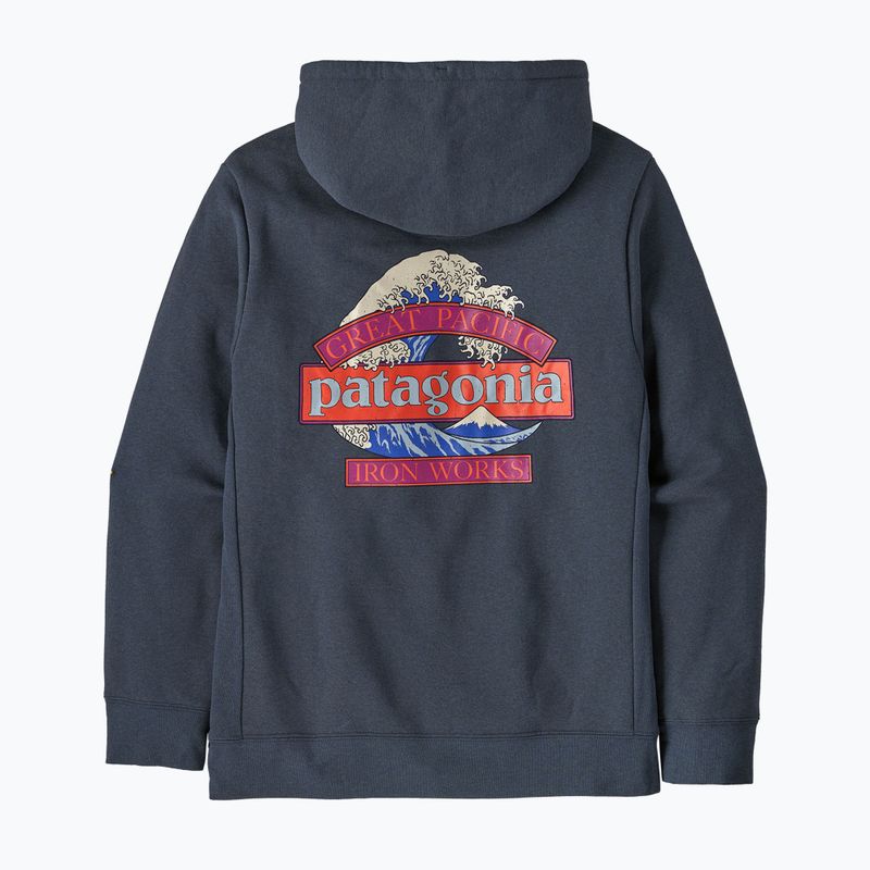 Herrenpullover Patagonia Great Waves Uprisal Hoody Summit Blue 2