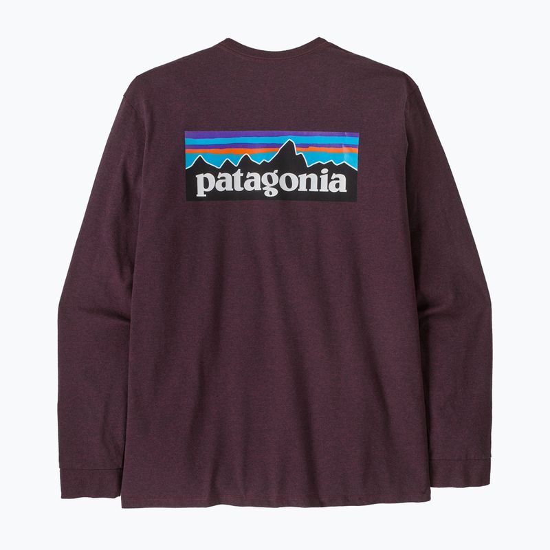 Longsleeve Herren Patagonia P-6 Logo Responsibili berry fig 2
