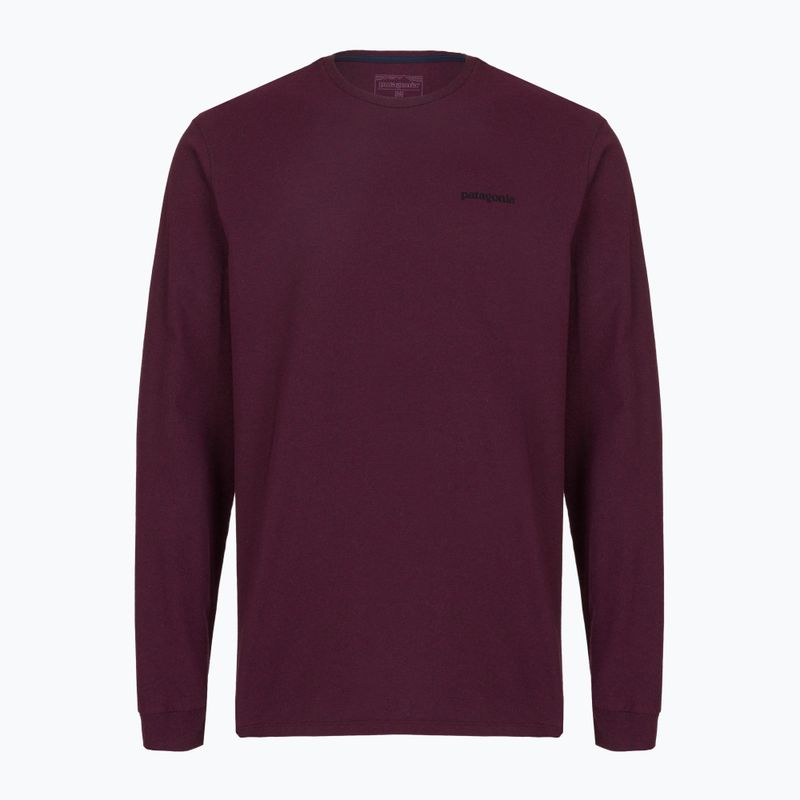 Longsleeve Herren Patagonia P-6 Logo Responsibili berry fig