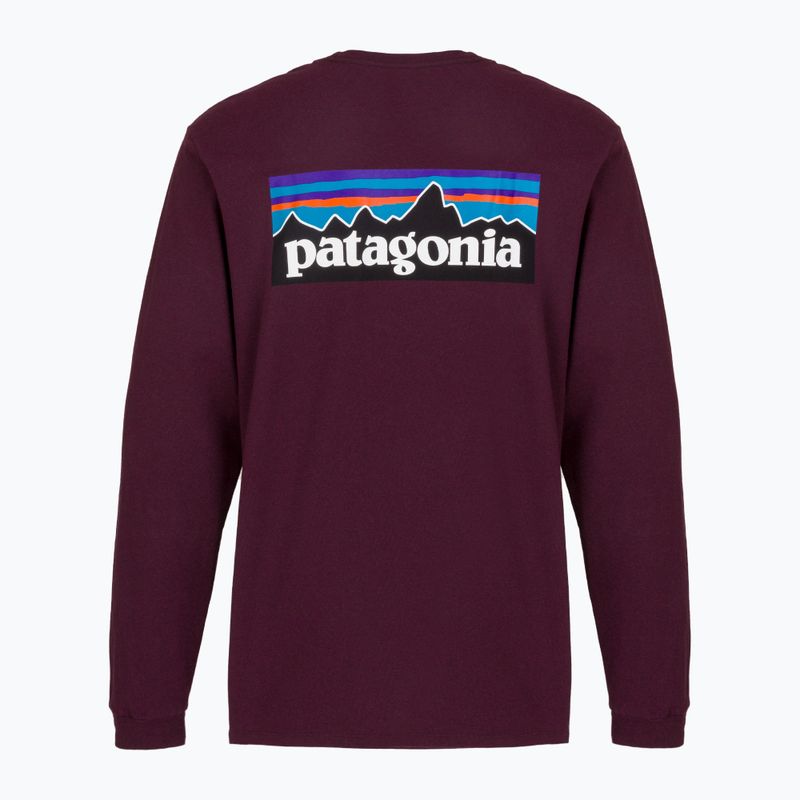 Longsleeve Herren Patagonia P-6 Logo Responsibili berry fig 2