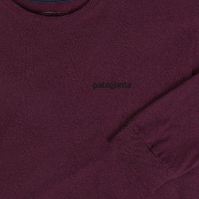 Longsleeve Herren Patagonia P-6 Logo Responsibili berry fig 3