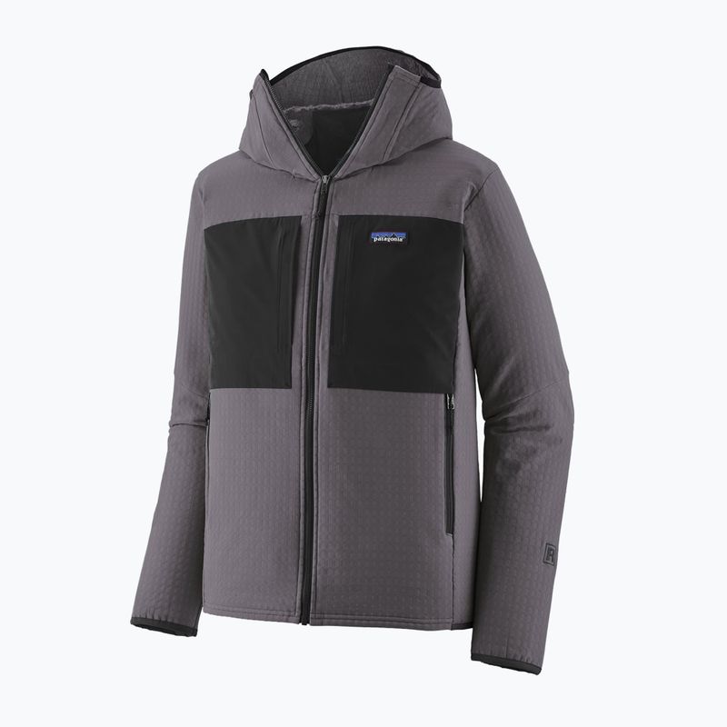 Herren-Trekkingsweatshirt Patagonia R2 TechFace Hoody may grey 2