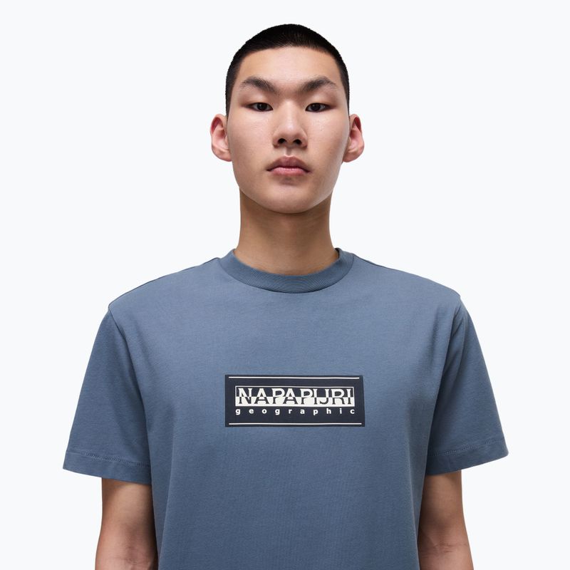 Herren Napapijri S-Box Logo T-Shirt stürmisches Wetter G1Y 3