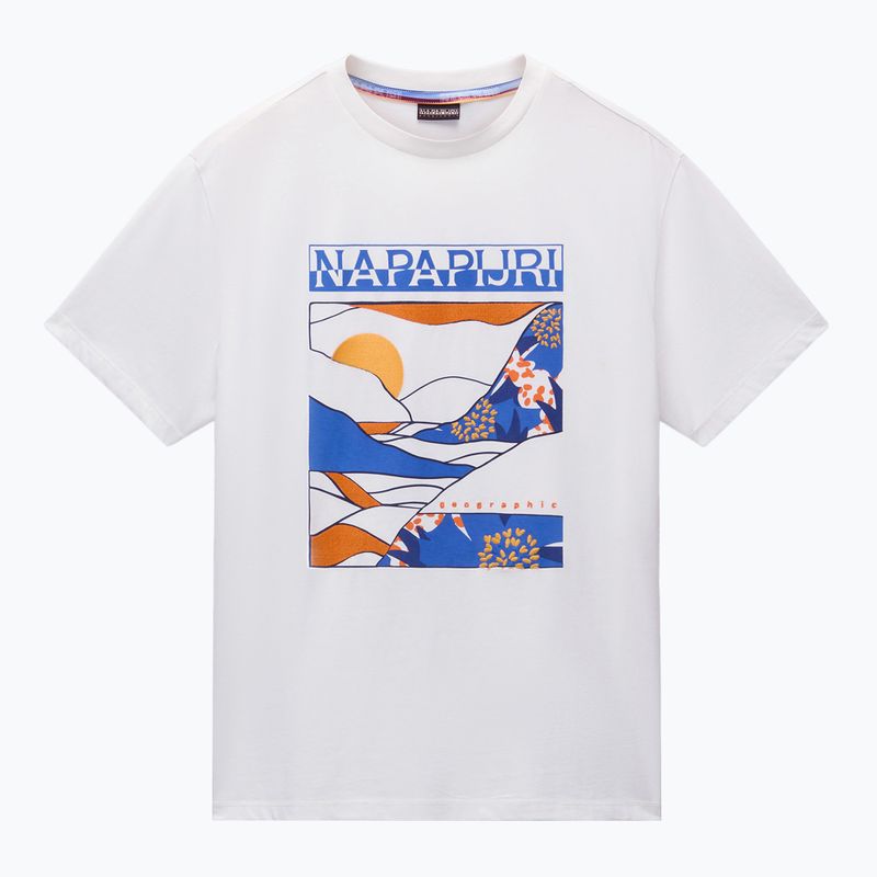 Herren Napapijri S-Valdor weißes Reiher-T-Shirt 4