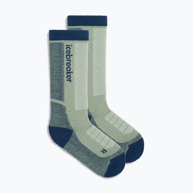 Socken Kinder icebreaker Merino Blend Ski+ Medium OTC seaglass/atlantis/snow 2