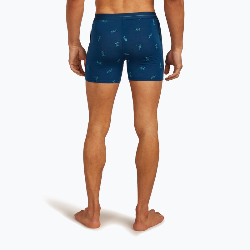 Thermoaktive Boxershorts Herren icebreaker Anatomica Snow Day atlantis/topaz/aop 4
