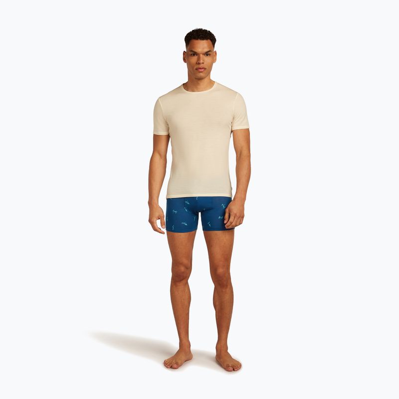Thermoaktive Boxershorts Herren icebreaker Anatomica Snow Day atlantis/topaz/aop 5