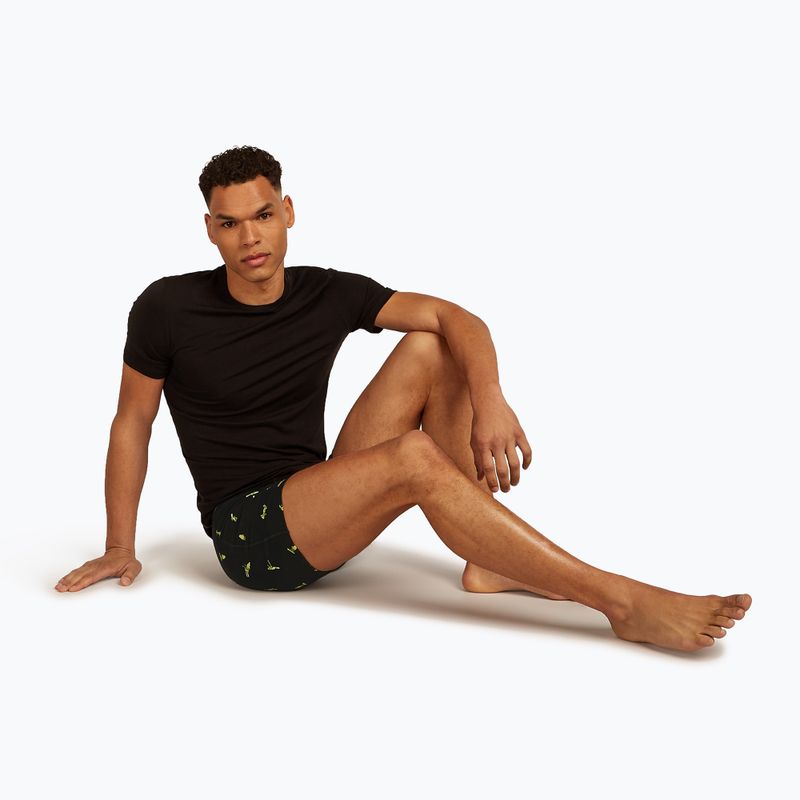 Thermoaktive Boxershorts Herren icebreaker Anatomica Snow Day black/peridot/aop 8