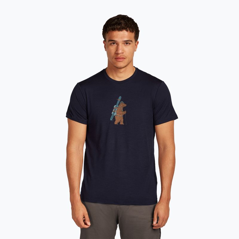 Herren-T-Shirt icebreaker Merino 150 Tech Lite Bear Tour midnight navy