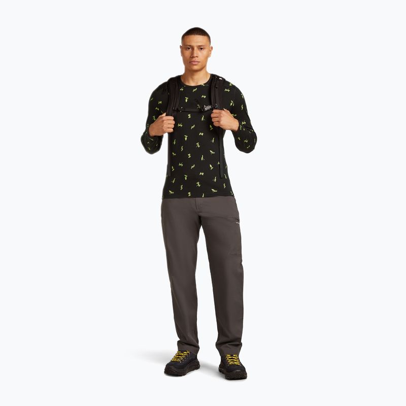 Herren Thermoaktivshirt icebreaker Merino 200 Oasis Crewe Snow Day black/peridot/aop 4