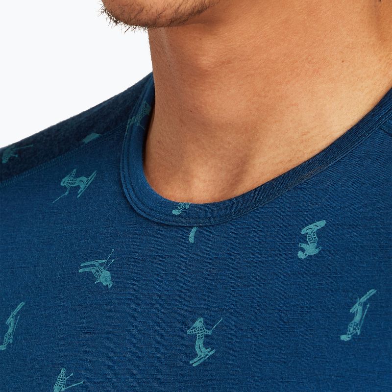 Icebreaker Merino 200 Oasis Crewe Snow Day atlantis/topaz/aop Thermo-Longsleeve für Herren 6