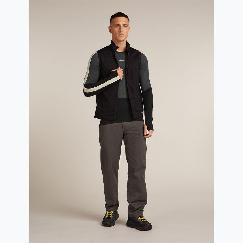 Thermo-Longsleeve Herren Icebreaker Merino 200 Oasis+ LS Crewe 0JI black/jet heather/undyed/cb 8