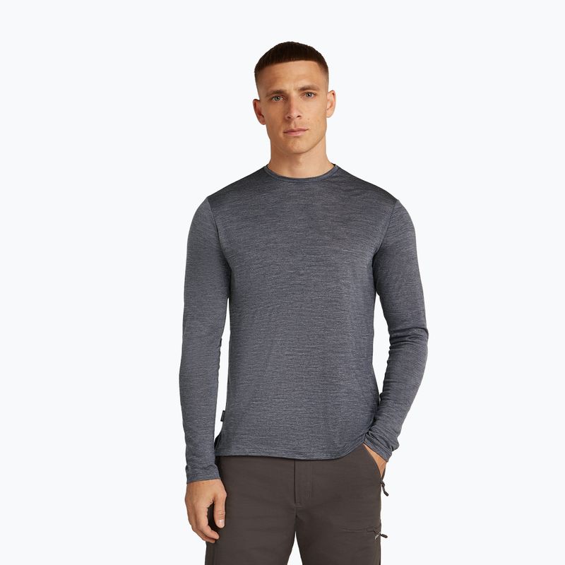 Langärmliges Trekking-Herren-Shirt Icebreaker Merino 125 Cool-Lite Sphere III Tee Midnight Navy Heather