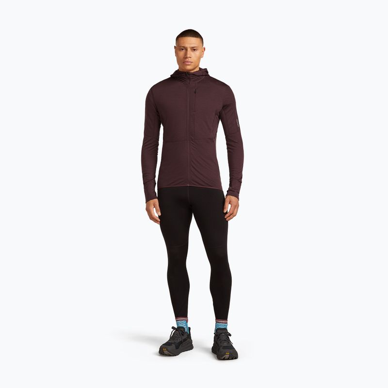 Icebreaker Merino 200 RealFleece Descender Zip Hoodie java trekking sweatshirt 2