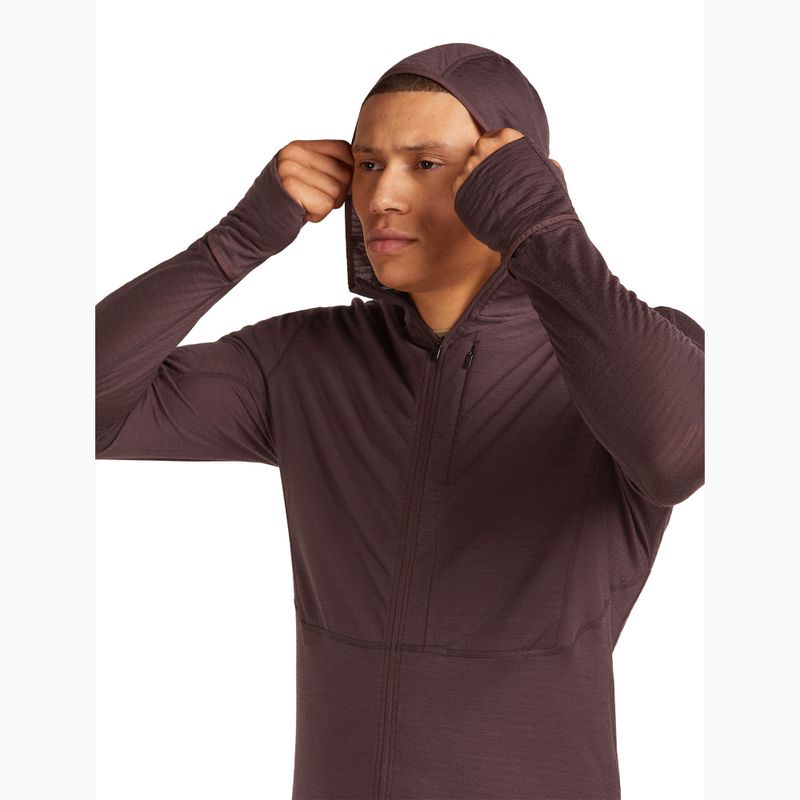 Icebreaker Merino 200 RealFleece Descender Zip Hoodie java trekking sweatshirt 5