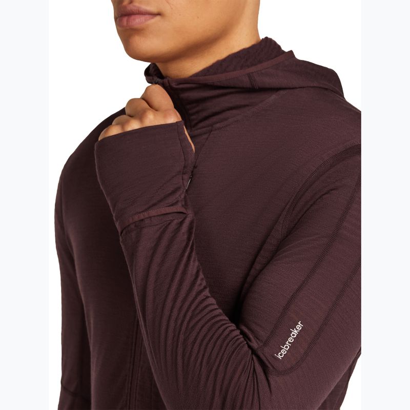 Icebreaker Merino 200 RealFleece Descender Zip Hoodie java trekking sweatshirt 8