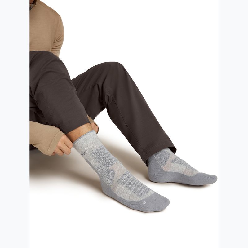 Herren Socken icebreaker Merino Hike+ Heavy Crew blizzard heather/alloy 4