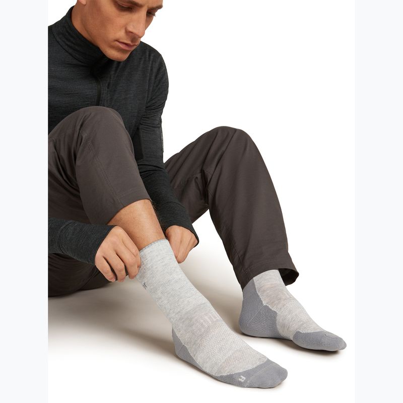 Icebreaker Merino Hike+ Light Crew Socken für Herren blizzard heather/alloy 4