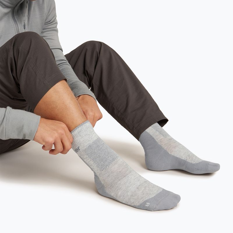 Icebreaker Merino Hike+ Medium Crew Socken für Herren blizzard heather/alloy 3