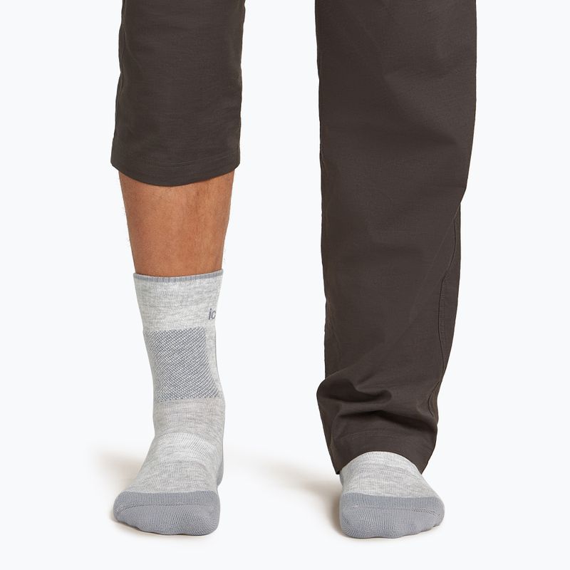 Icebreaker Merino Hike+ Medium Crew Socken für Herren blizzard heather/alloy 4