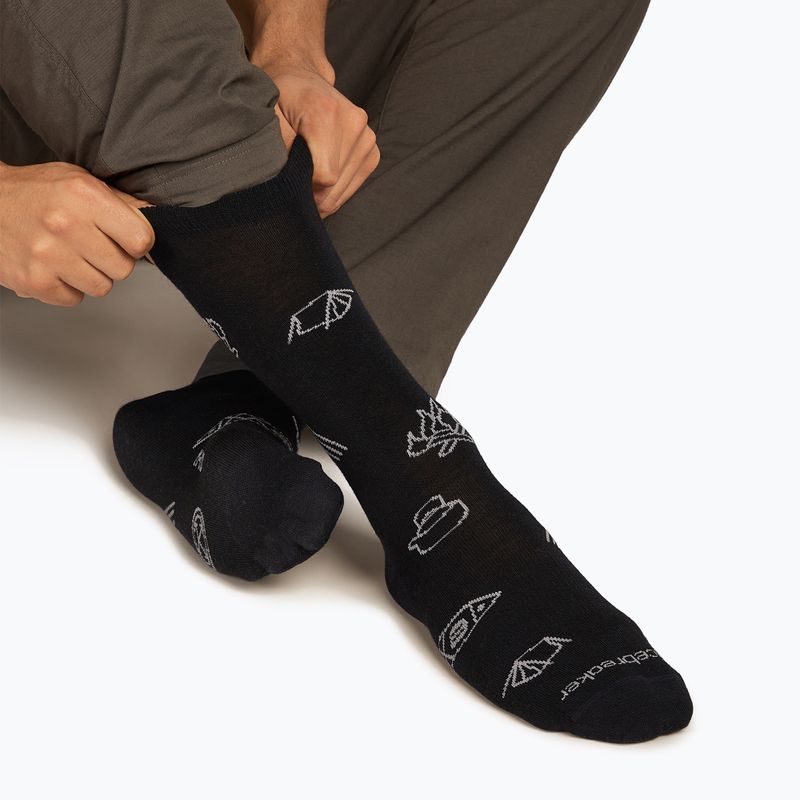 Icebreaker Merino Ultralight Crew Camp Ess schwarz/legiert Herrensocken 3