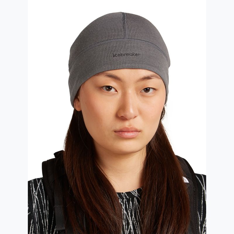 Wintermütze icebreaker Merino 260 Waffle Reversible Beanie obsidian/schwarz 3