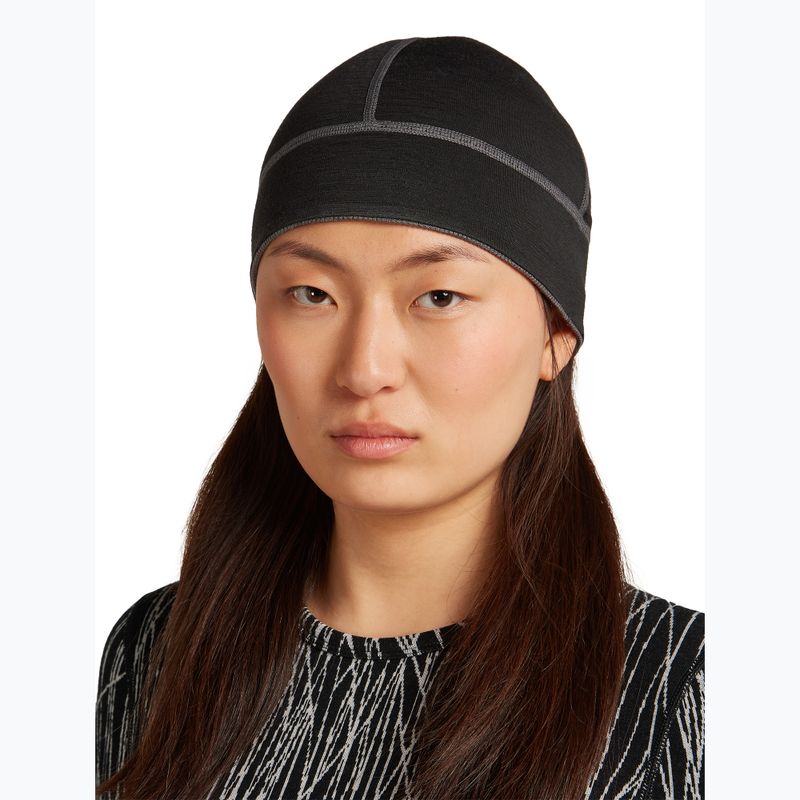 Wintermütze icebreaker Merino 260 Waffle Reversible Beanie obsidian/schwarz 4