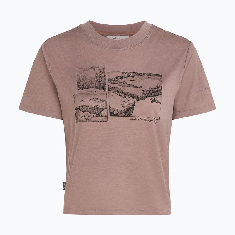 Damen T-Shirt icebreaker Merino 150 Tech Lite Crop The Climb summit 7