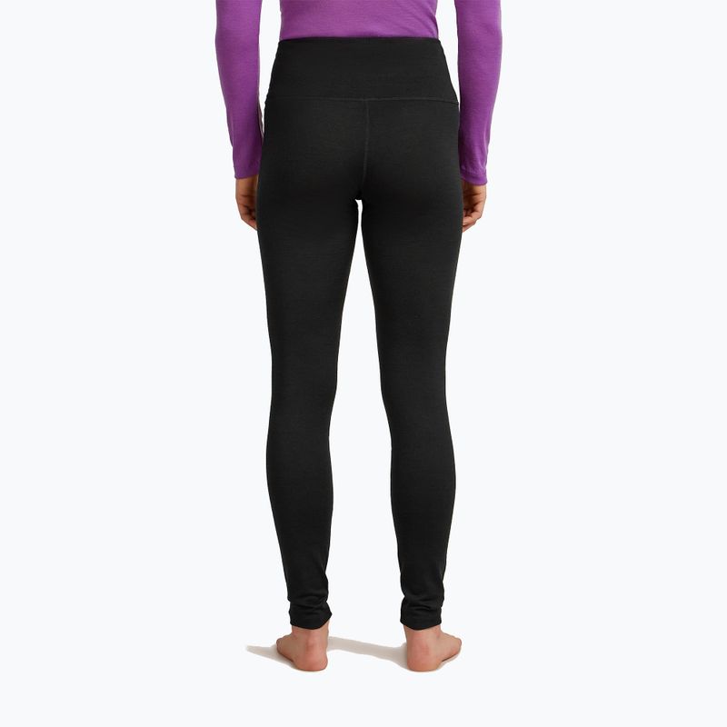 Damen Thermo-Leggings Icebreaker Merino 200 Oasis High Rise Schwarz 3