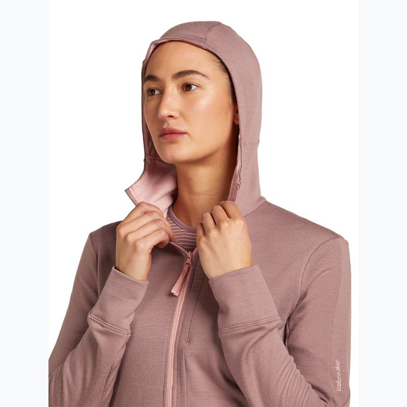 Hoodie Sweatshirt Damen icebreaker Merino 260 Quantum IV Zip Hoodie summit/blush 5