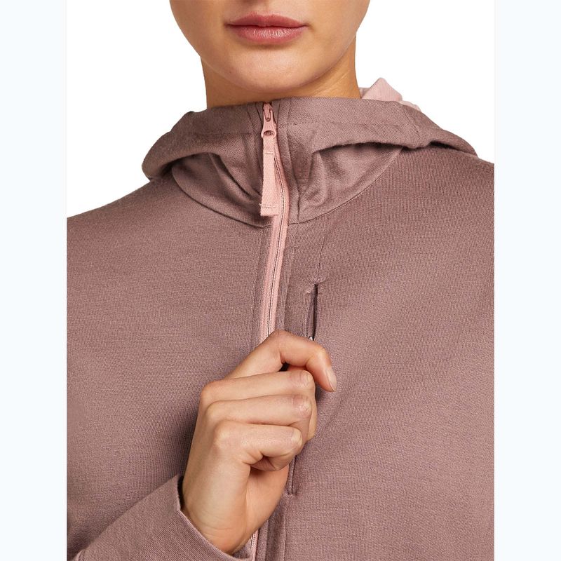 Hoodie Sweatshirt Damen icebreaker Merino 260 Quantum IV Zip Hoodie summit/blush 6