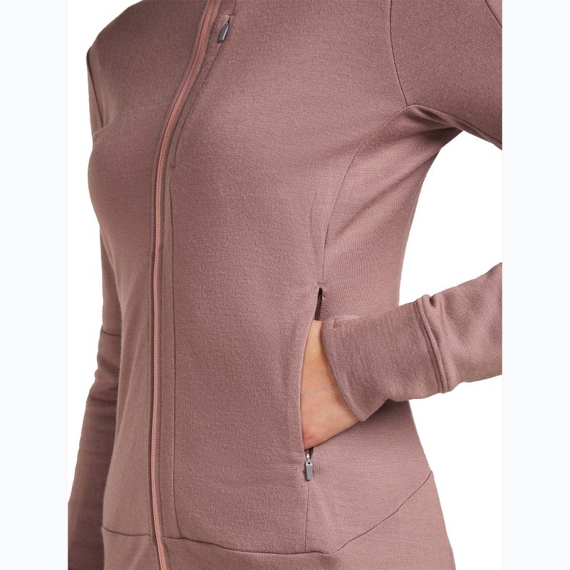 Hoodie Sweatshirt Damen icebreaker Merino 260 Quantum IV Zip Hoodie summit/blush 9