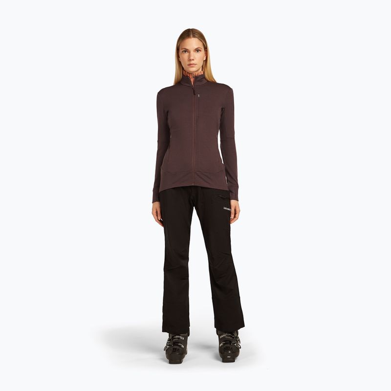 Hoodie Sweatshirt Damen icebreaker Merino 260 Quantum Zip java 2